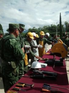 En Oaxaca destruyeron 989 armas cortas y largas, 15 mil 615 cartuchos y 611 cargadores y aditamentos.