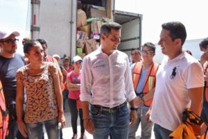 El gobernador Alejandro Murat Hinojosa agradeció el apoyo de jóvenes voluntarios procedentes de diversos estados.
