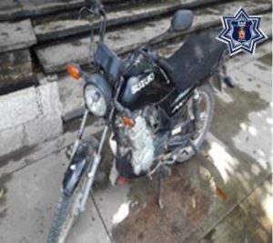 Motocicleta asegurada en Tuxtepec