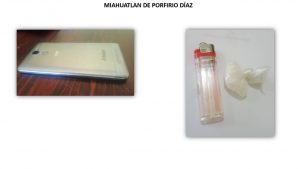 En el penal de Miahuatlán aseguran una dosis de cristal y un celular.