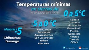 Prevén en norte y centro del país