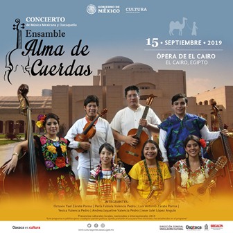 Ofrecerá “Alma de Cuerdas” de Oaxaca concierto en El Cairo, Egipto: Seculta