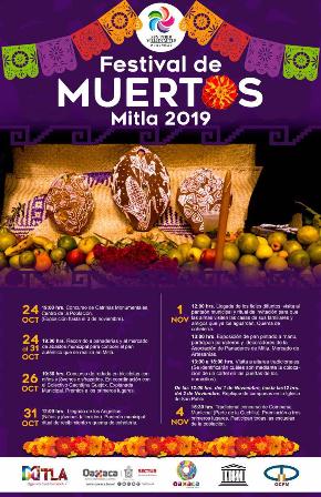 Recibe San Pablo Villa de Mitla a fieles difuntos con Festival de Muertos Mitla 2019