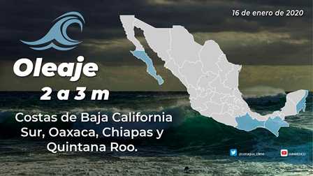 Pronostican lluvias fuertes en Chiapas, Coahuila, Puebla, San Luis Potosí y Veracruz