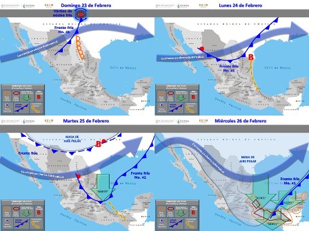 Prevén en las próximas horas lluvias fuertes en Chiapas, Oaxaca, Tabasco y Veracruz