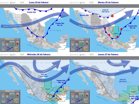 Pronostican descenso de temperatura y vientos fuertes en regiones del norte de México