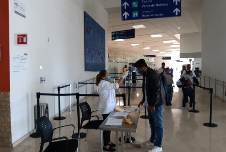 Refuerza Aeropuerto Internacional de Oaxaca filtros para detectar y prevenir propagación de Covid-19