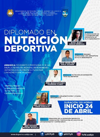 Ofrece la UABJO el Diplomado en Nutrición Deportiva