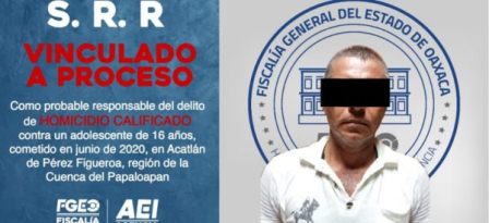 Vinculado a proceso ex policía municipal de Acatlán de Pérez Figueroa por homicidio de adolescente