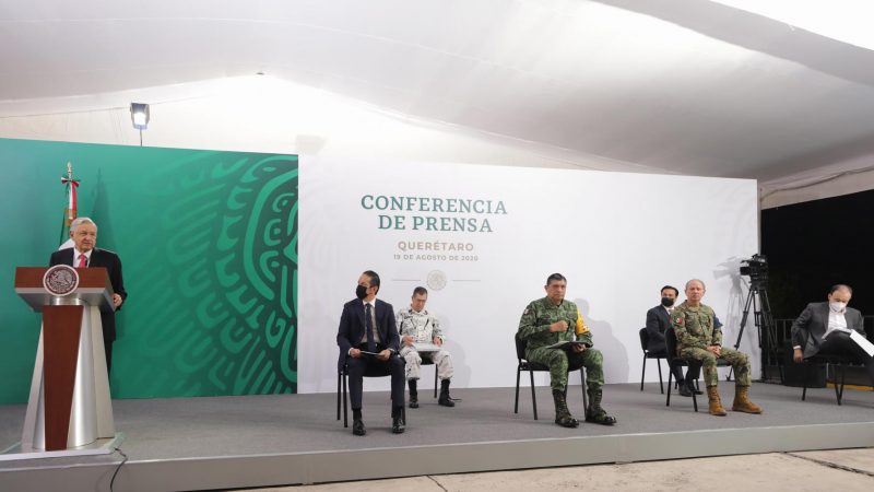 Conferencia de prensa del presidente AMLO en Querétaro con el gobernador Francisco Domínguez Servién