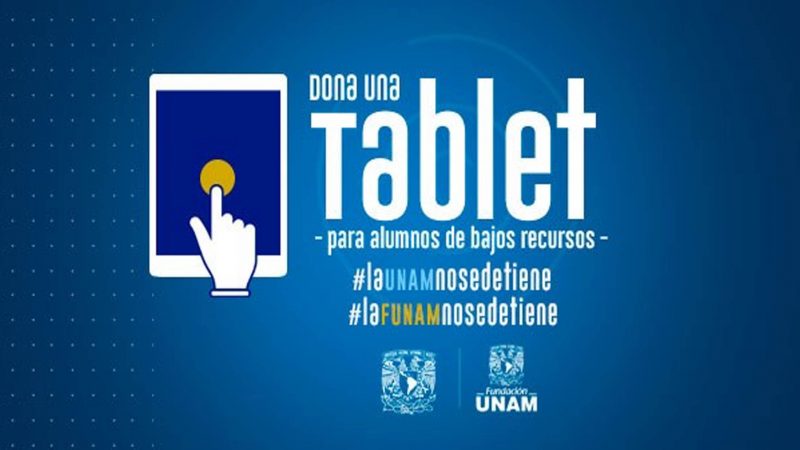 UNAM INICIA CAMPAÑA PARA DOTAR TABLETAS A UNIVERSITARIOS DE BAJOS RECURSOS Y BUENOS PROMEDIOS