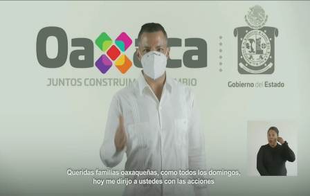 Reconoce gobernador de Oaxaca disciplina de la sociedad contra el Covid-19