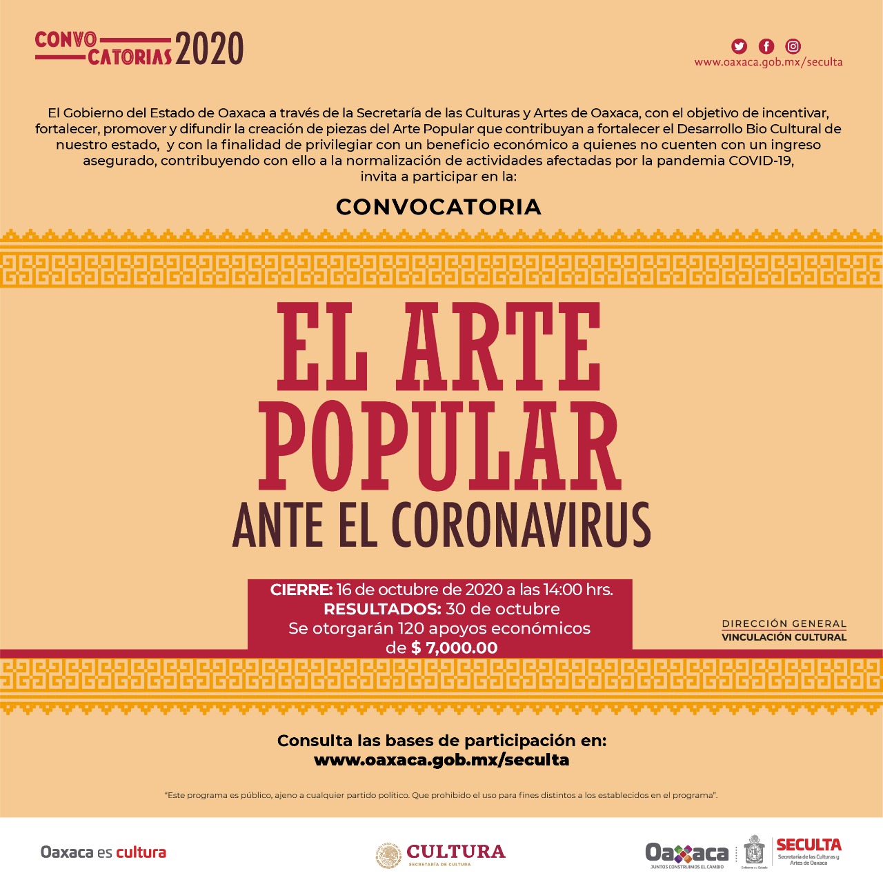 Para mitigar impacto económico en sector artístico, convocan a “El arte popular ante el Coronavirus”