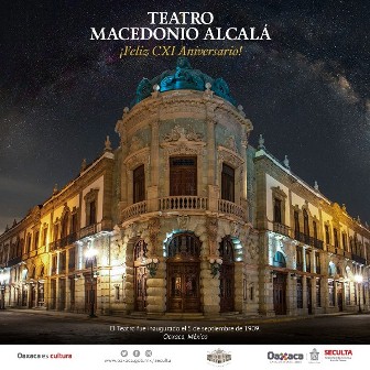Celebra CXI aniversario el emblemático teatro Macedonio Alcalá