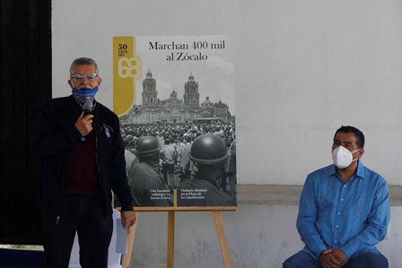 Conversan autoridades de la UABJO con estudiantes, sobre el movimiento de 1968