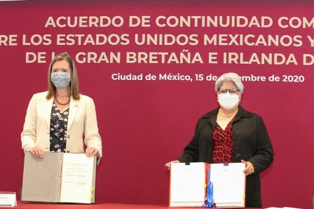 Firman México y Reino Unido Acuerdo de Continuidad Comercial