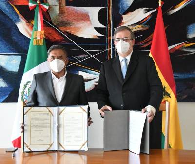 Reafirman cancilleres de Bolivia y México dinamizar relación bilateral