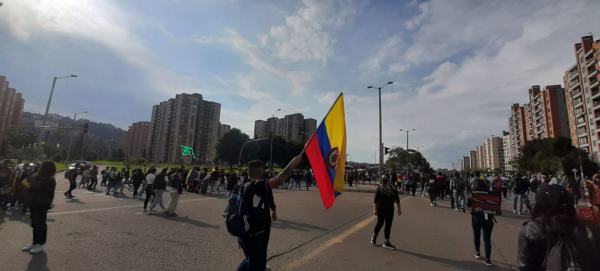 La ONU en Colombia llama a garantizar el derecho a la libertad de reunión pacífica, la protesta y el acceso a los alimentos