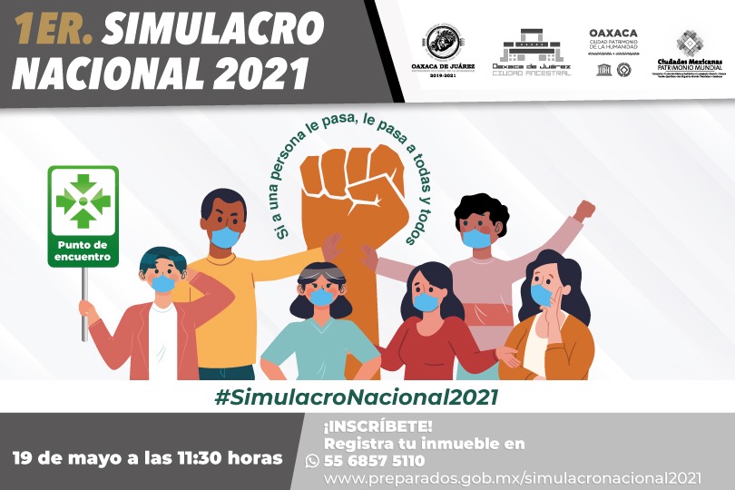 El próximo 19 de mayo, Oaxaca de Juárez participará en el simulacro nacional de sismo