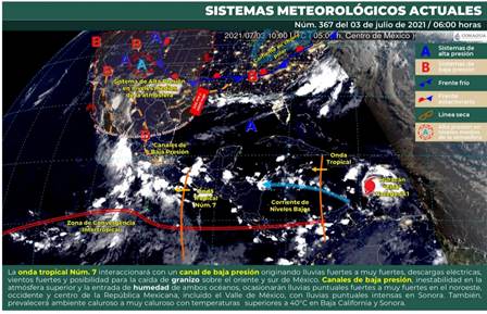 Se mantiene Protección Civil de Oaxaca en alerta por Onda Tropical número 07