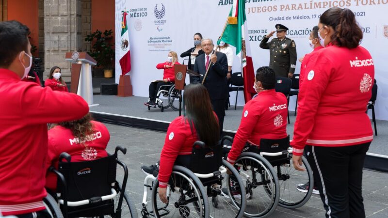 PRESIDENTE ABANDERA A DELEGACIÓN MEXICANA PARTICIPANTE EN LOS XVI JUEGOS PARALÍMPICOS DE TOKIO 2020