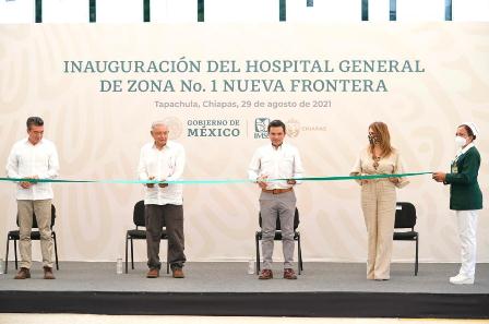 Inauguran Hospital General de Zona 1 “Nueva Frontera” del IMSS en Tapachula, Chiapas