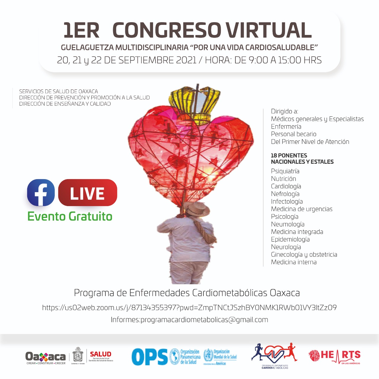 En Oaxaca, primer congreso virtual “Guelaguetza multidisciplinaria, por una vida cardiosaludable”: SSO