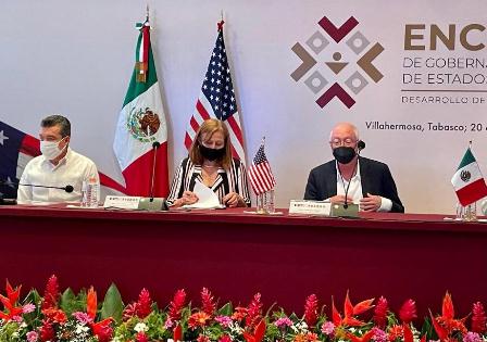 Diálogo México-EU sobre plan de acción para desarrollo del sur del país junto con gobernadores de la región