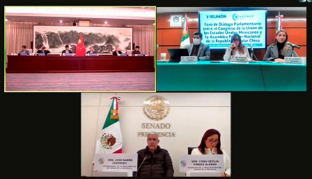 Retoma Senado trabajos del Foro Parlamentario entre México y China suspendidos por pandemia
