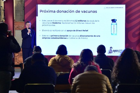 Recibirá México 2.7 millones de dosis de la vacuna de Moderna