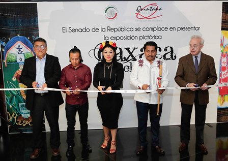 Exhiben “Oaxaca en colores” en el Senado; exposición colectiva de artistas autóctonos