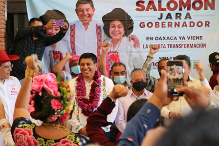 Salomón Jara, candidato de la Coalición Juntos Hacemos Historia, inicia el camino a la transformación