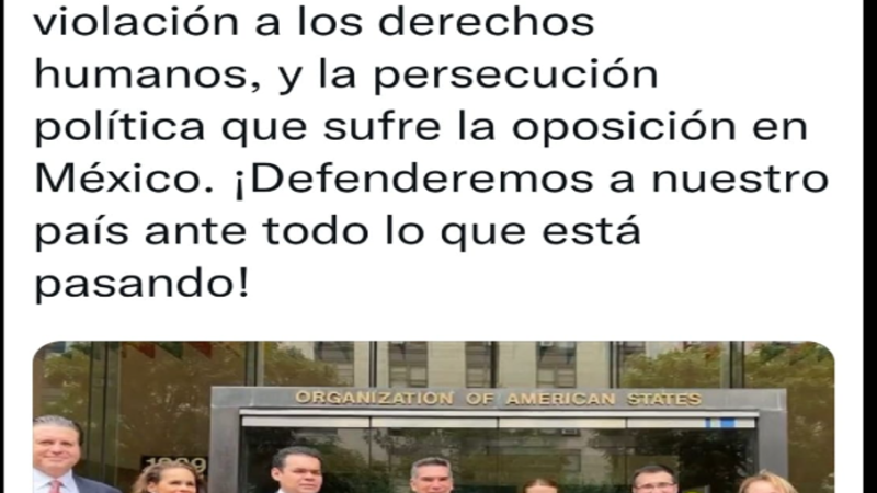 Denuncia “Alito” Moreno, ante la Comisión Interamericana de Derechos Humanos, persecución política contra la oposición en México