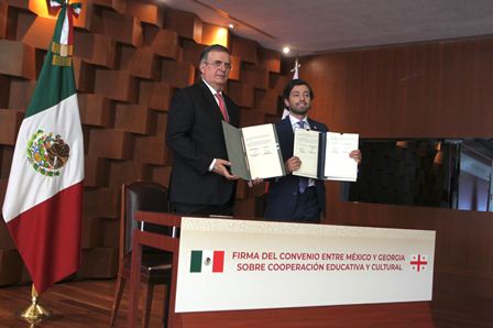 Firman México y Georgia acuerdo para impulsar educación y cultura en ambos países