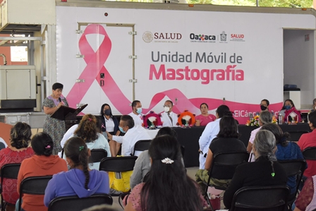 Inician Servicios de Salud de Oaxaca Campaña Intensiva de Detección de Cáncer de Mama
