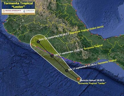 Tormenta Tropical “Lester” y Onda Tropical 27 mantendrán lluvias este fin de semana en Oaxaca: CEPCO
