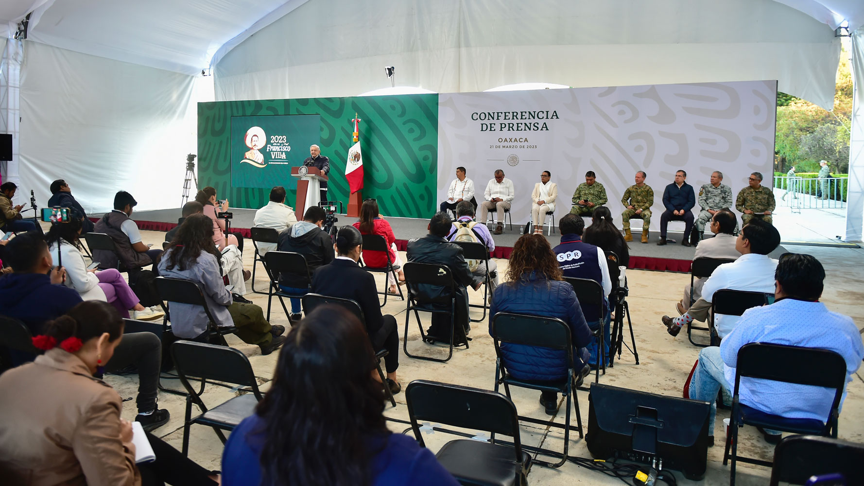 En Oaxaca la conferencia de prensa matutina del presidente. Andrés Manuel López Obrador. Versión estenográfica. Martes 21 marzo 2023.