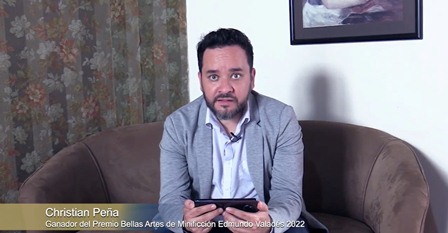Recibe Christian Jonathan Peña Rosales Premio Bellas Artes de Minificción “Edmundo Valadés 2022”
