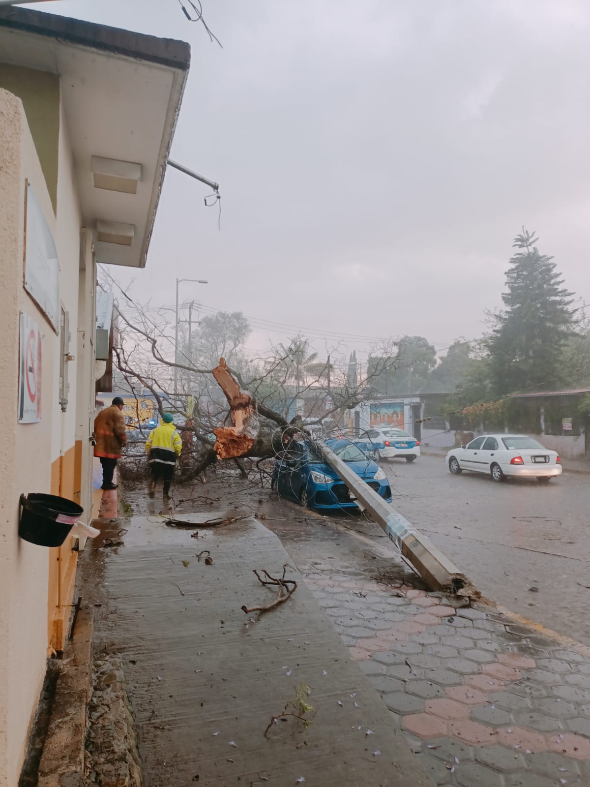 La fuerte lluvia sólo provocó daños materiales en Xoxocotlán Oaxaca  