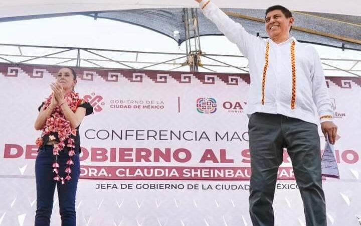 Reciben a Claudia Sheinbaum unos 30 mil istmeños en Juchitán, provenientes de diversos municipios de la región del Istmo de Tehuantepec Oaxaca