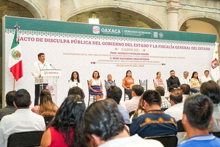 Ofrece Gobierno de Oaxaca disculpa pública a víctimas indirectas por desaparición de sus familiares