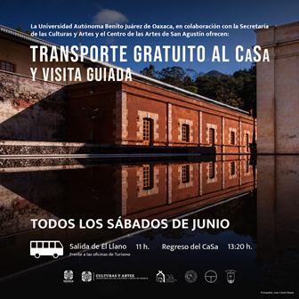 Con transporte gratuito los sábados de junio, el CaSa invita a conocer su acervo cultural