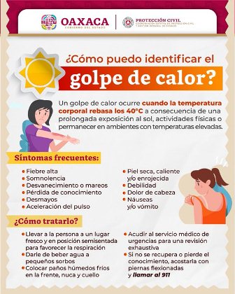 Exhortan a la población tomar medidas preventivas y cuidarse ante las altas temperaturas