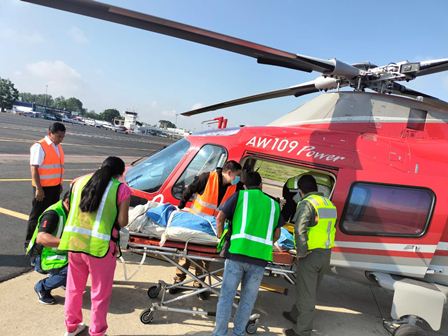 Realizan dos traslados aéreos para atención oportuna de pacientes en Oaxaca