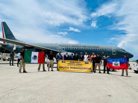 Aterriza Avión de la Fuerza Aérea Mexicana en Haití, para continuar proyectos estratégicos de cooperación bilateral