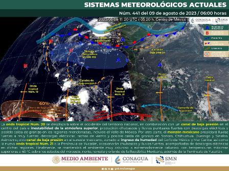 Salida de la Onda Tropical número 20 dejará lluvias y algunas tormentas en Oaxaca