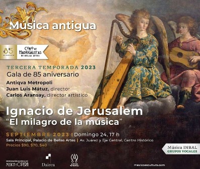 Celebrará Coro de Madrigalistas 85 aniversario con una Gala en el Palacio de Bellas Artes
