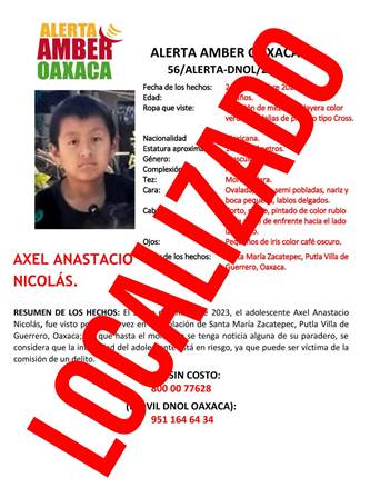Dan con el paradero de dos adolescentes reportados como No Localizados: Fiscalías de Oaxaca y Tamaulipas