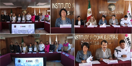 Suscriben Convenio de Colaboración IEEPCO-INE-IEEPO para las Elecciones 2024 en Oaxaca