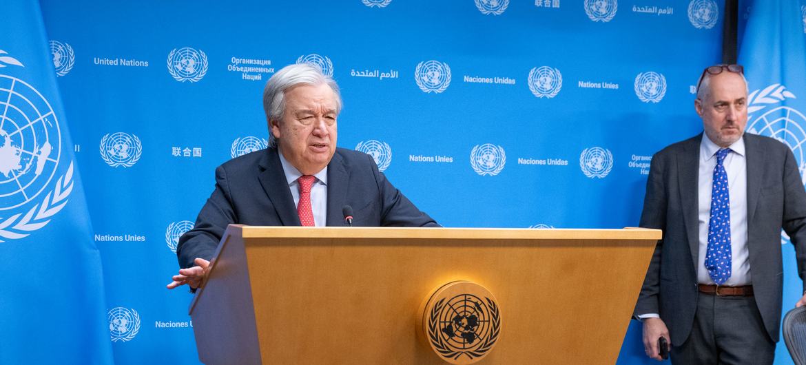 Un alto el fuego humanitario es la única vía para atender las desesperadas necesidades en Gaza y poner fin a la pesadilla de Palestina: António Guterres, Secretario General de la ONU